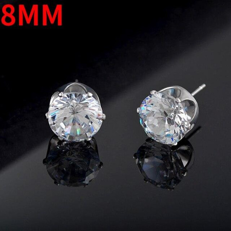 YIRAN Jewelry Ohrstecker, Zirkonia, Weiß, Damen