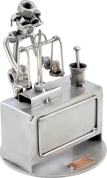 Schraubenmännchen Apotheker von Hinz und Kunst in Silber aus Metall - Bild 1