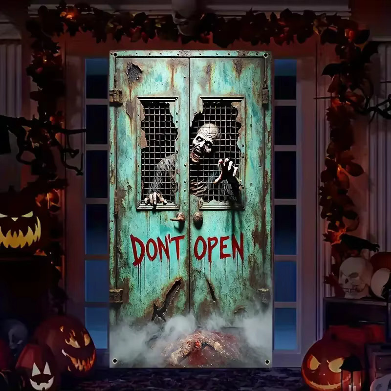 VIKAMA2D Gruseliger Skelettmann zum Aufhängen für Halloween und Party-Dekoration, Mehrfarbig - Bild 3
