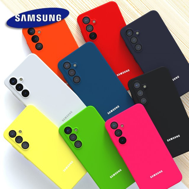 Samsung Handyhülle aus flüssigem Silikon in Gelb für Galaxy A17 A55 A35 A15 A56 A36 A16 A53 A54 A52 S26 S25 S24 S23 S22 - Bild 1