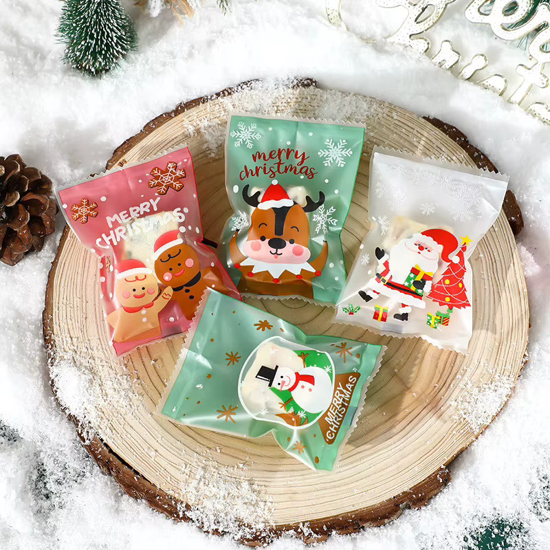 Hot Seal Weihnachtsplätzchenbeutel für Süßigkeiten und Nougat, 100 Stück, Mehrfarbig - Bild 1