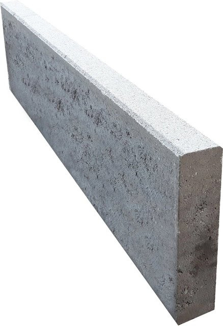 EHL Randstein Form C in Grau, B/H/T: 100 x 25 x 6 cm - Bild 1