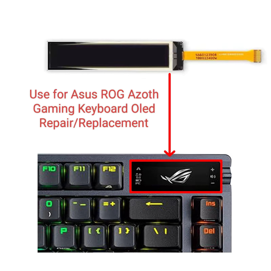 Asus ROG Azoth Gaming-Tastatur mit OLED-LCD-Display als Ersatzteil für Reparaturen - Bild 3