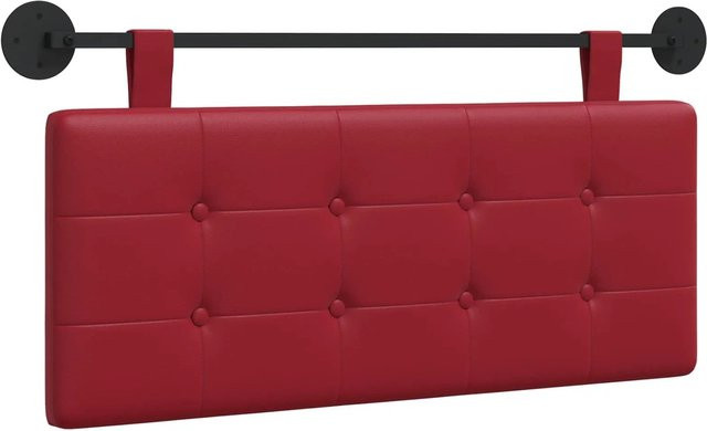 vidaXL Wandmontiertes Polsterpaneel aus Kunstleder in Rot, B: 110 cm, H: 55 cm, T: 5 cm - Bild 1