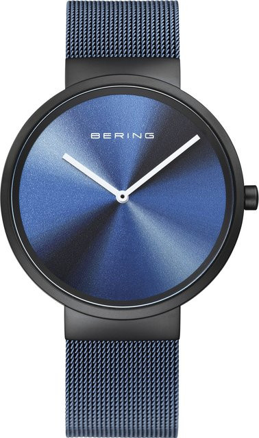Bering Herrenuhr, Quarz, Edelstahl, Blau, 39 mm, 5 ATM - Bild 1