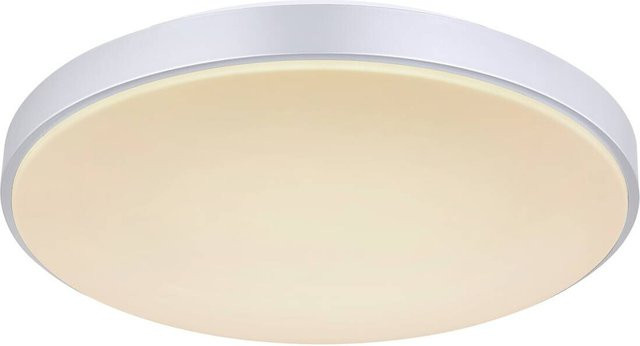 GLOBO LED-Deckenleuchte aus Metall und Acryl in Silber und Weiß, rund, H: 6 cm, B: 41 cm - Bild 1