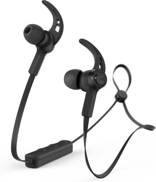 Hama Freedom Run II Bluetooth In-Ear Kopfhörer mit Mikrofon und Ear-Hook in Schwarz - Bild 1