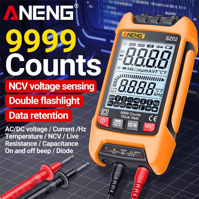 ANENG SZ01/SZ02 Digital Multimeter True RMS Smart Multimeter für AC/DC Strom und Spannung - Bild 1