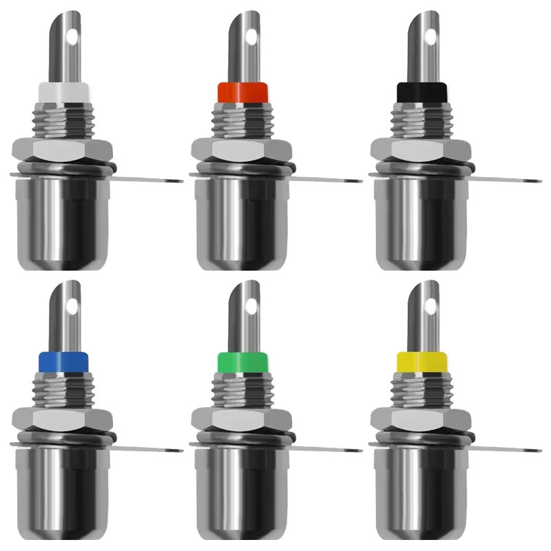 RCA Panel Mount Stecker und Buchse Adapter Set, vernickelt, Blau - Bild 2