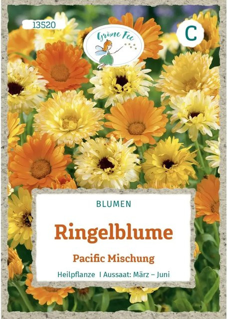 Grüne Fee Ringelblume Pacific Mischung Saatgut für Beete und Rabatten - Bild 1