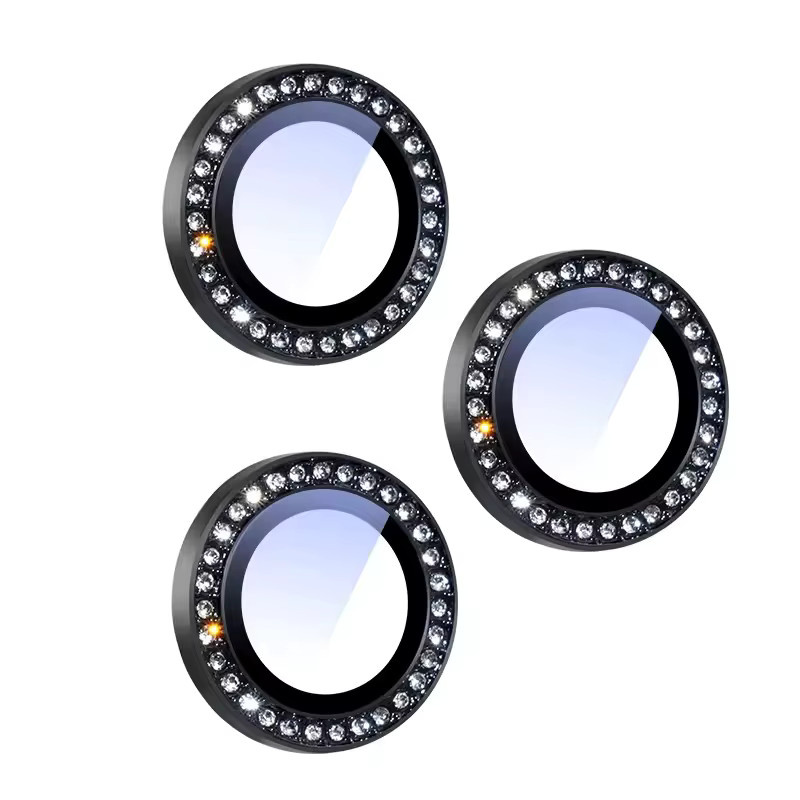 Steinglas-Kameraschutz Set für Apple iPhone 16 15 14 13 12 11 Pro Max Mini und iPhone 16e 17e Air in Schwarz - Bild 6