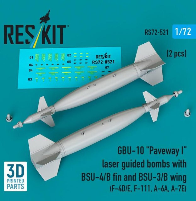 ResKit Models GBU-10 Paveway I laser guided bombs, 2-teiliges Set, 1:72 - Bild 1