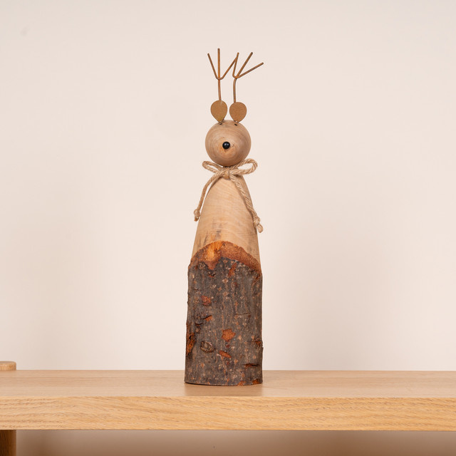 Holz Deko-Objekt Reh von BLUME2000 in Braun - Bild 1