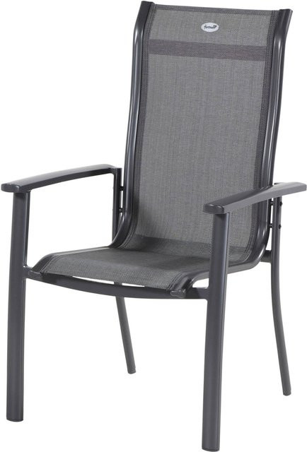 Hartman Alice Comfort Stapelsessel in xerix/anthrazit aus Aluminium und Textilene, B/T/H: 68 x 65 x 107 cm - Bild 1