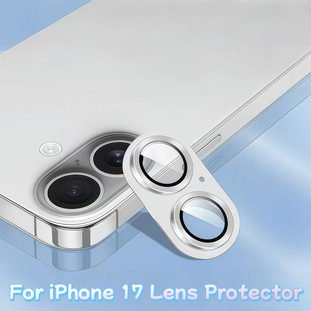 Matte Armor Metall-Kameraschutzabdeckung für iPhone 17, vollständiger Objektivschutz, Schwarz - Bild 1