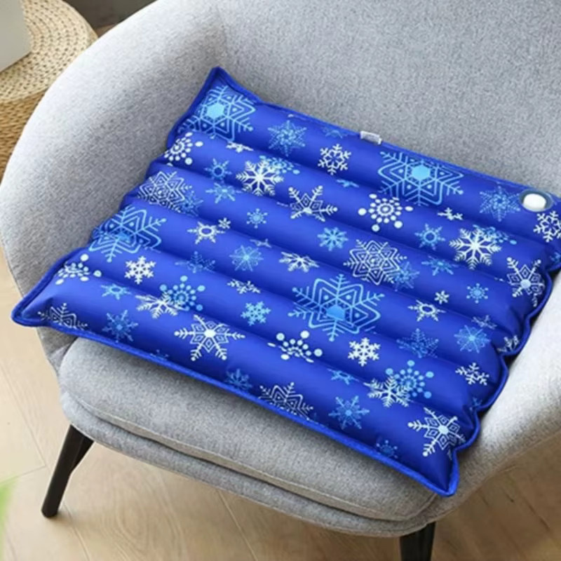 Kühlmatte Eiswasser-Sitzkissen in Blau für Bürostuhl und Auto, B/B: 45 x 45 cm - Bild 2