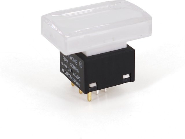 PB26-13M-E Quadratischer RGB-LED-SPDT-Momentan-Selbstrücklauf-Leiterplatten-Drucktastenschalter für Videoprozessor, 15 x 26 mm - Bild 1