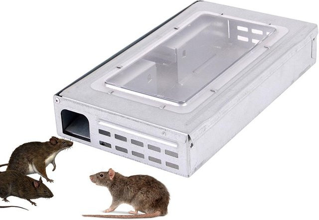 Automatische und wiederverwendbare Mausefalle von CosyHome in Silber - Bild 1