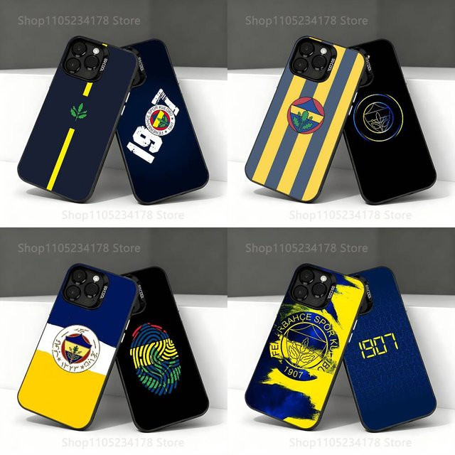 Stoßfeste Handyhülle Türkei F-FenerbahceS-E für Apple iPhone (Modelle: 17, 16, 15, 14, 13, 12, 11, Pro, XS, Max, Plus, Mini, SE4, E) in Schwarz Matt - Bild 1