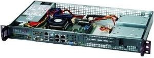 Supermicro SC505 203B Rackgehäuse in Schwarz, 1U, Mini-ITX, CSE-505-203B - Bild 1