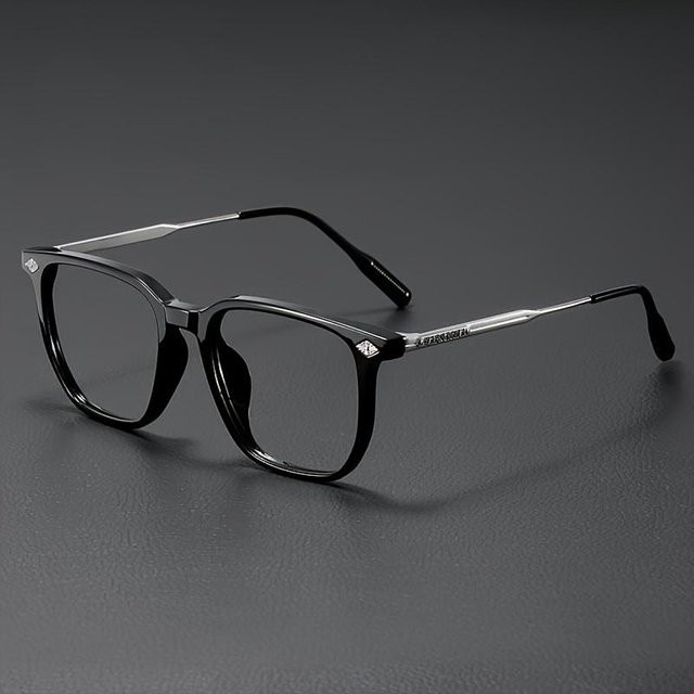 Aoron Glasses Korrektionsbrille, Vollrand, quadratisch, Metall, grau, Unisex - Bild 1