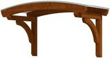 Skan Holz Haustür-Vordach Rostock aus nordischer Fichte in Nussbaum braun, Breite: 174 cm, Tiefe: 80 cm - Bild 1