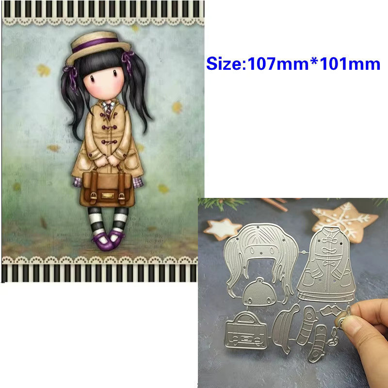 Metall Stanzformen Engel Mädchen in Silber für DIY Scrapbooking und Grußkarten - Bild 3