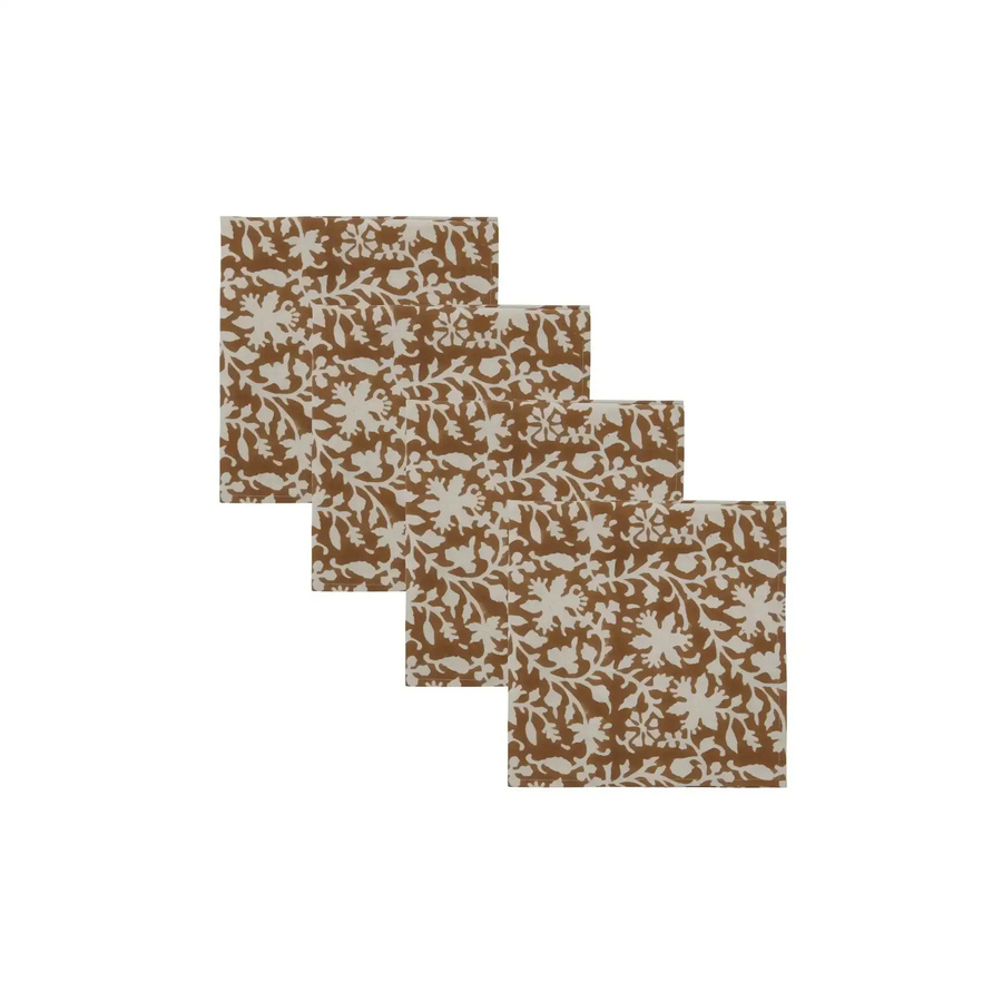 House Doctor Join Servietten braun aus Baumwolle, 4 Stück, B/B: 40,0 x 40,0 cm - Bild 1