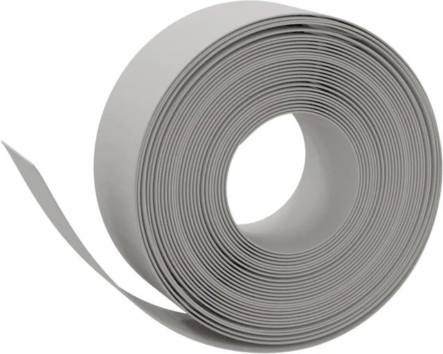 vidaXL Rasenkanten aus Polyethylen, 2 Stück, Grau, Länge: 10 m, Höhe: 20 cm - Bild 1