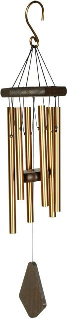 Nature´s Melody Premium Klangspiel aus Aluminium und Buchenholz in Bronze und Gold, Höhe: 60 cm - Bild 1