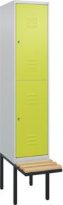 C+P Doppelstock-Spind Classic PLUS mit Bank, 1 Abteil, Buche-Hartholz, B/T/H: 212,0 x 40,0 x 81,5 cm - Bild 1