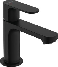 Hansgrohe Waschtisch-Einhebelmischer Rebris S 80 CoolSt in Matt-Schwarz mit Metall-Zugstangenablauf - Bild 1