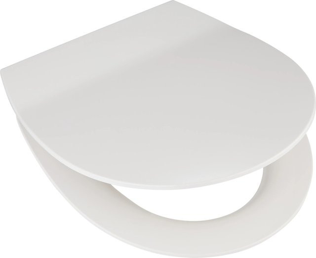 baliv WC-Sitz Aduja D-Form mit Absenkautomatik und Quick-Release in Weiß aus Duroplast - Bild 1