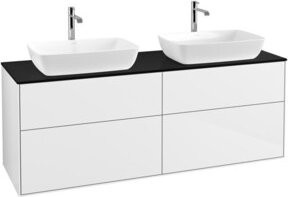 V&B Waschtischunterschrank Finion mit Wandbeleuchtung in Weiß lackiert, B/T/H: 160 x 60 x 50,1 cm - Bild 1