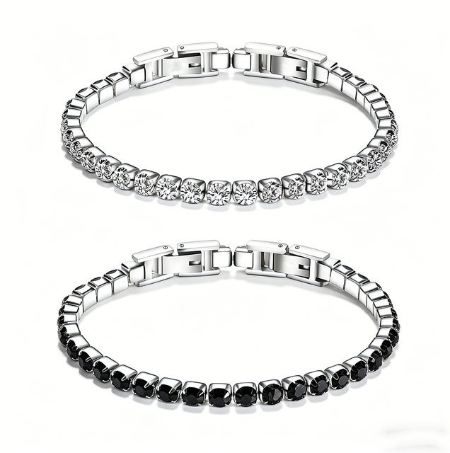 Modyle Armband Edelstahl, Zirkonia, Silber, Unisex - Bild 1