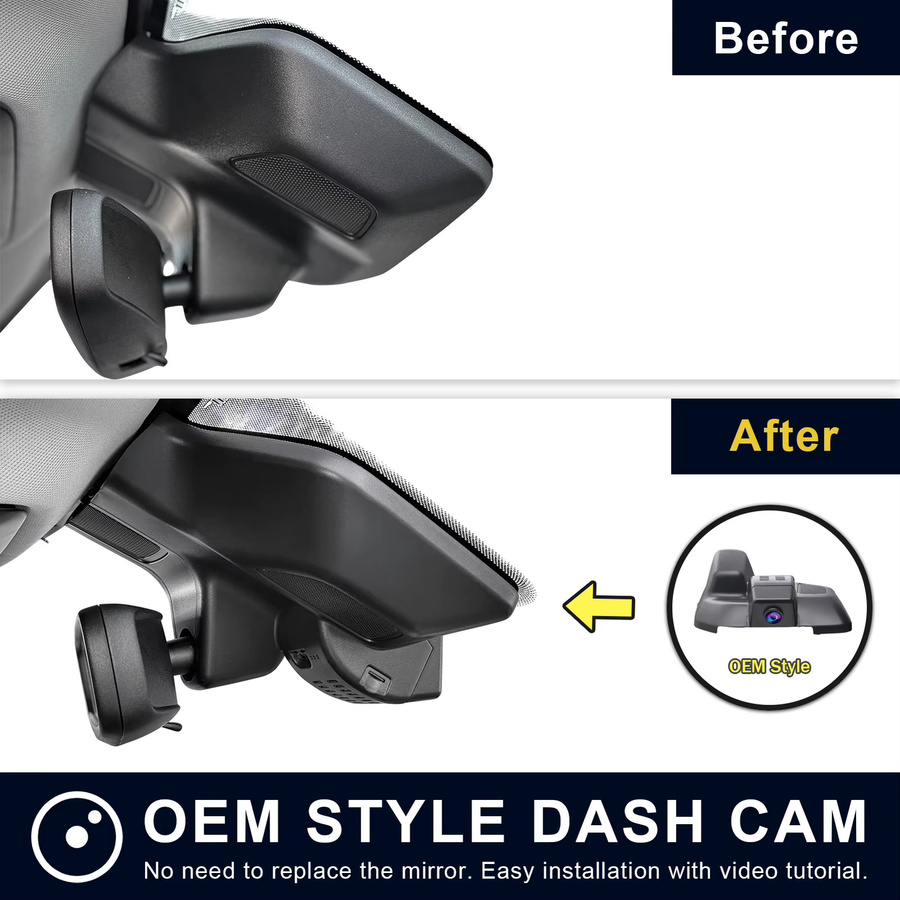 Mangoal Dashcam 4K für Jeep Grand Cherokee WK WK2 & WL (2016-2026) mit GPS und WiFi für die Armaturenbrett-Installation, Schwarz - Bild 2