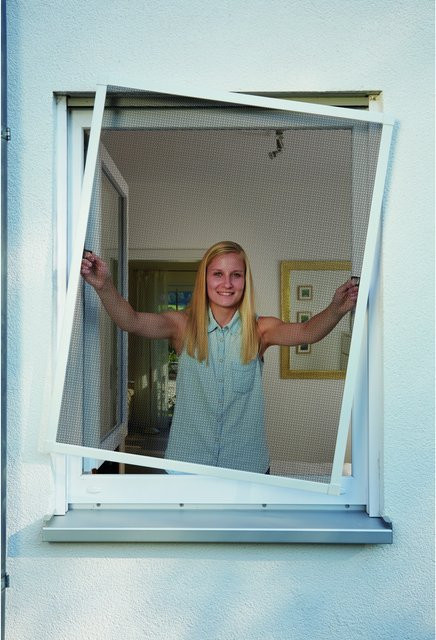 Schellenberg Insektenschutz-Fenster Plus aus Aluminium und Glasfaser, weiß, Breite: 100 cm, Höhe: 120 cm - Bild 1