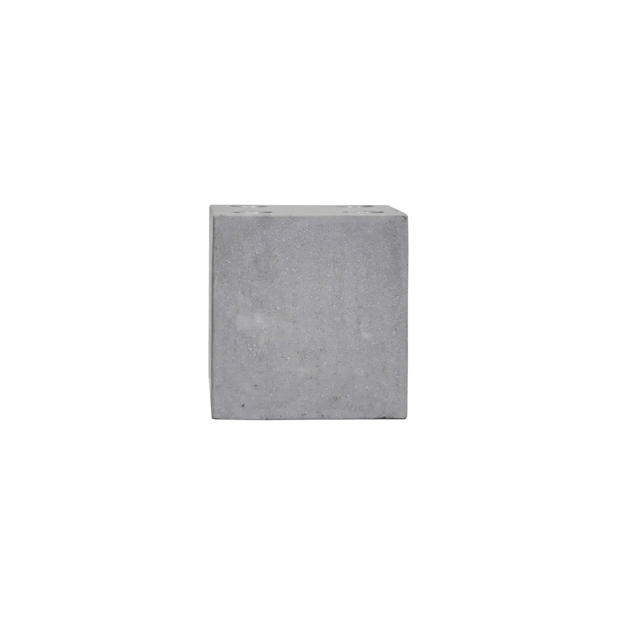 House Doctor Kerzenhalter Marb in Grau aus Polystone, geometrisches Design, Höhe: 20 cm - Bild 1
