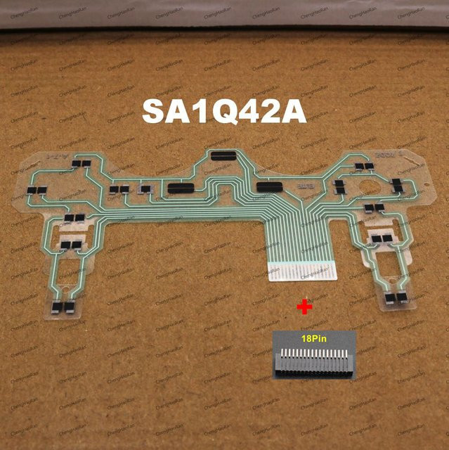ChengHaoRan Controller-Reparaturteile PCB-Flachbandkabel 18-Pin SA1Q42A für PlayStation Dualshock 2 mit 18-Pin oder 19-Pin Steckverbinder - Bild 1