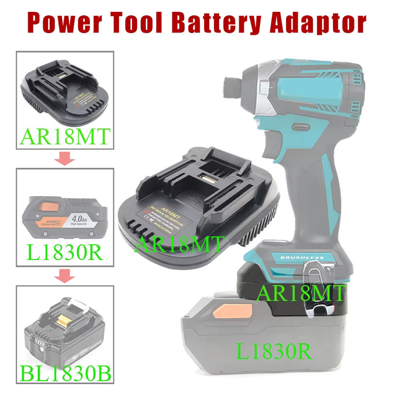 dawupine Lithium-Batterie Werkzeug Adapter AR20DL AR18BS AR18MT AR18ML Konverter für Aeg, Ridgid, Makita, Bosch, Milwaukee und M18 Akkus - Bild 2