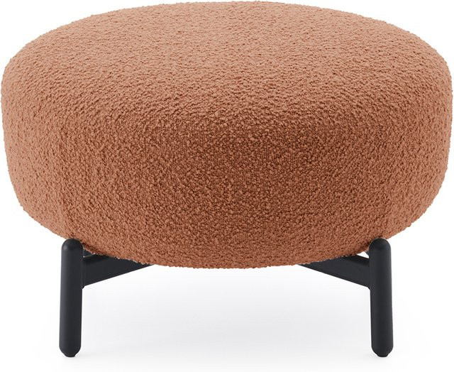 Kartell Lunam Pouf Curly Hocker aus Bouclé mit abnehmbarem Bezug in Pink und Orange - Bild 1