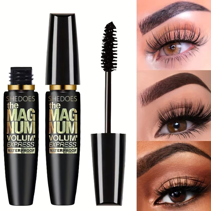 4D Black Mascara, wasserfeste Flüssigfaser-Mascara, Black - Bild 2
