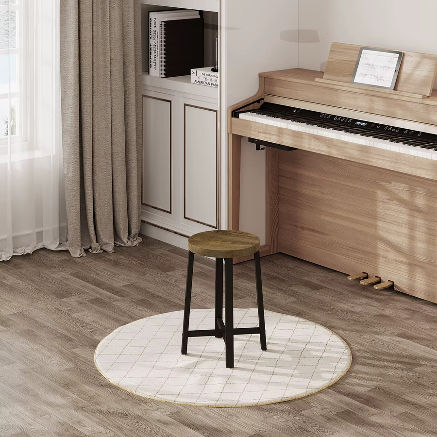 WOLTU 2er Set Esszimmerstühle im Industriestil mit Metallbeinen und Holz in Braun - Bild 4