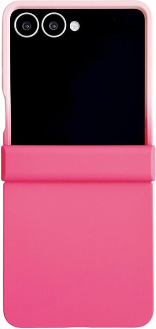 Stoßfeste Silikon-Schutzhülle für Samsung Galaxy Z Flip 7 6 5 4 3 in Matt-Optik, Farbe: Rosa - Bild 1