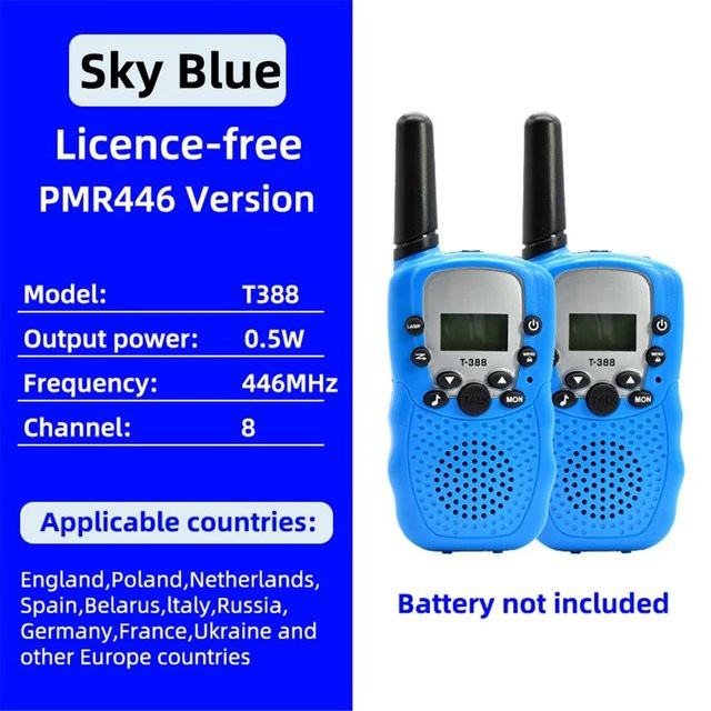 Mini Walkie Talkie Kinder Spielzeug, 2-teiliges Set, blau - Bild 1