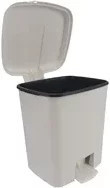 Teko-plastic Kosmetikeimer mit Pedal in Weiß aus Kunststoff, B/T/H: 22,5 x 22,5 x 27,0 cm - Bild 1