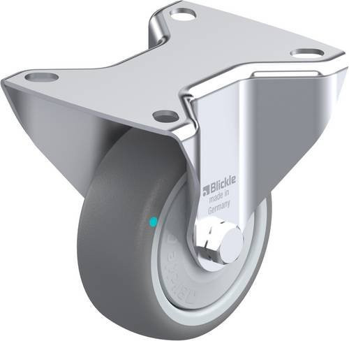 Blickle B-TPA 80KFD Bockrolle in Silber und Grau mit 80 mm Rad-Durchmesser und 100 kg Tragfähigkeit - Bild 1