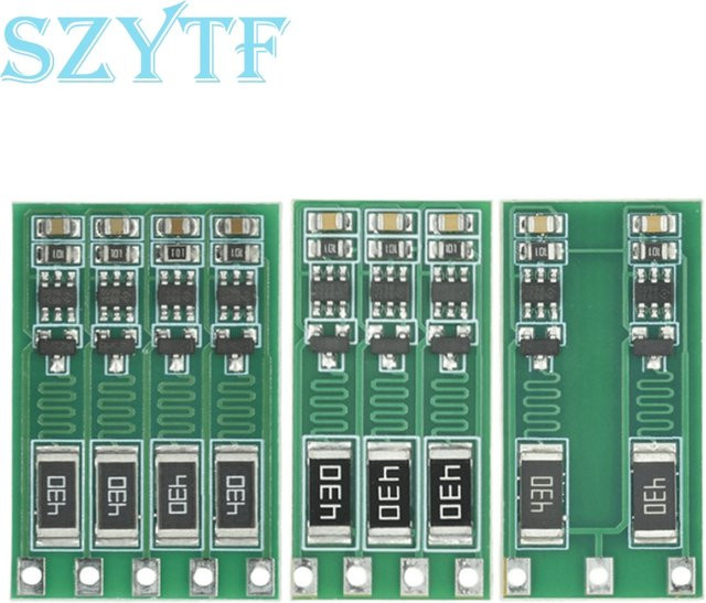 SZYTF Li-Ion Batterie Balancer BMS für 2S 3S 4S 18650 Polymer Lithium Akkus, Farbe: Grün - Bild 1