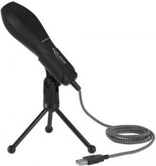 Delock USB Schwanenhals-Mikrofon mit Standfuß in Schwarz - Bild 2