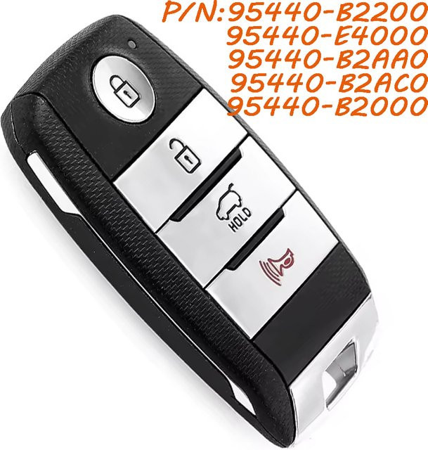 DIYKEY Fernschlüsselanhänger für Kia Soul 2014 bis 2018 EV in Schwarz - Bild 1